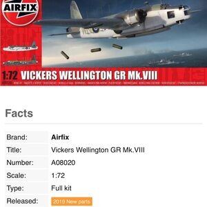 Airfix Vickers Wellington GR Mk.VIII Model Kit